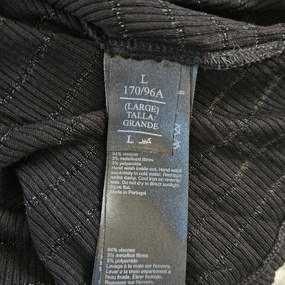 AllSaints Black Sheer Knit Long Sleeve Top - Picture 4 of 8